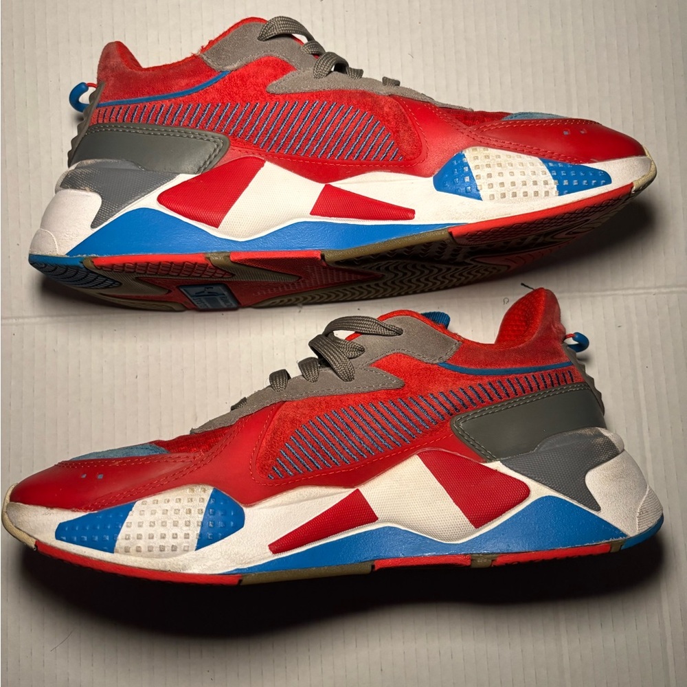 PUMA RS-X Men's Size 10 Sneakers Red and White, Comfort Lifestyle